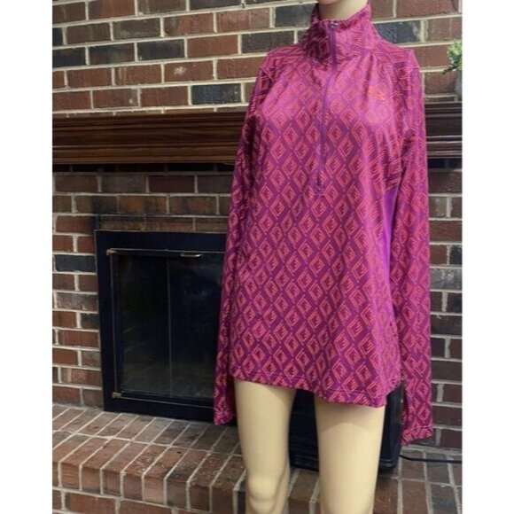 Women Under Armour Heat Gear Long Sleeve‎ Purple Fitted Turtle Neck Shirt Large - Picture 1 of 10